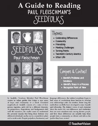 Teacher's Guide To Seedfolks By Paul Fleischman (Printable) - TeacherVision